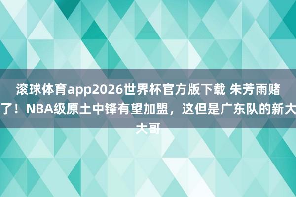 滚球体育app2026世界杯官方版下载 朱芳雨赌对了！NBA级原土中锋有望加盟，这但是广东队的新大哥