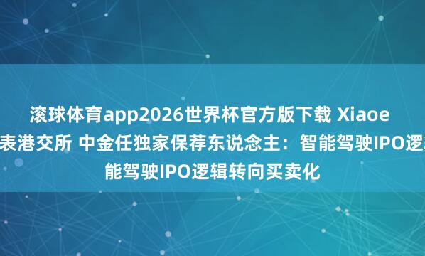 滚球体育app2026世界杯官方版下载 Xiaoe Inc.第三次递表港交所 中金任独家保荐东说念主：智能驾驶IPO逻辑转向买卖化