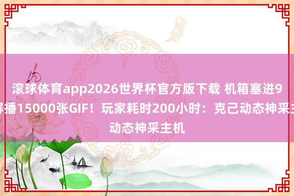滚球体育app2026世界杯官方版下载 机箱塞进9块屏播15000张GIF！玩家耗时200小时：克己动态神采主机