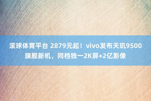 滚球体育平台 2879元起！vivo发布天玑9500旗舰新机，同档独一2K屏+2亿影像