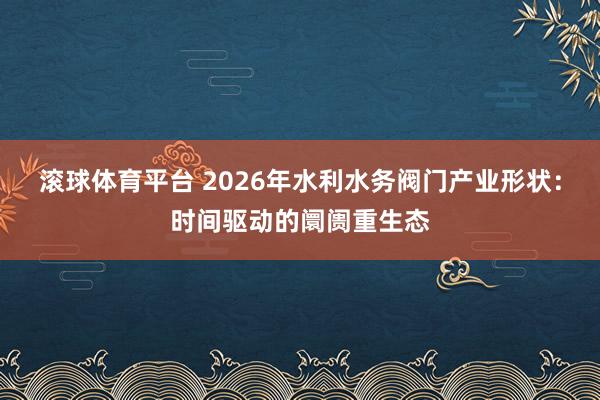 滚球体育平台 2026年水利水务阀门产业形状：时间驱动的阛阓重生态