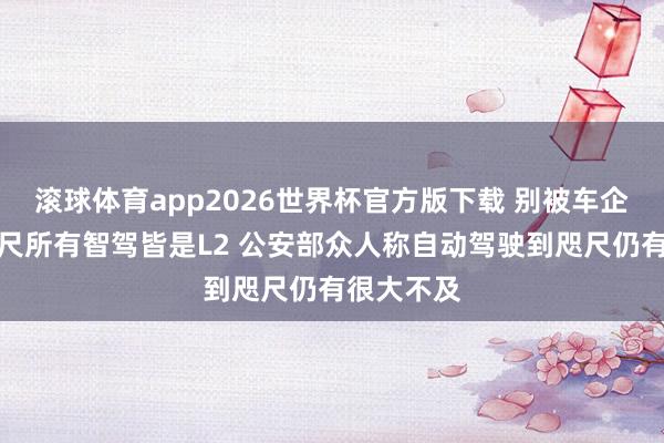 滚球体育app2026世界杯官方版下载 别被车企忽悠！咫尺所有智驾皆是L2 公安部众人称自动驾驶到咫尺仍有很大不及