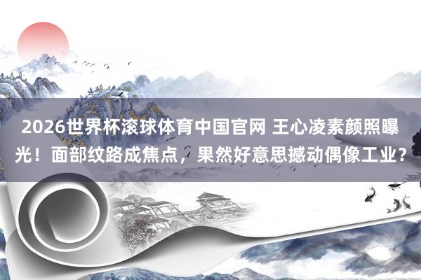 2026世界杯滚球体育中国官网 王心凌素颜照曝光！面部纹路成焦点，果然好意思撼动偶像工业？