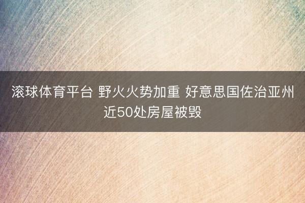 滚球体育平台 野火火势加重 好意思国佐治亚州近50处房屋被毁