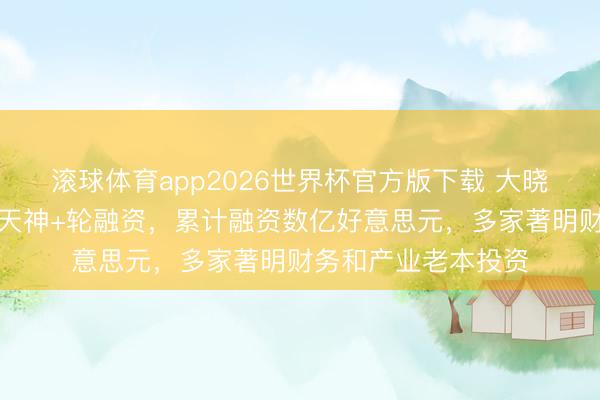 滚球体育app2026世界杯官方版下载 大晓机器东说念主完成天神+轮融资，累计融资数亿好意思元，多家著明财务和产业老本投资