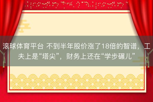 滚球体育平台 不到半年股价涨了18倍的智谱,工夫上是“塔尖”,财务上还在“学步碾儿”